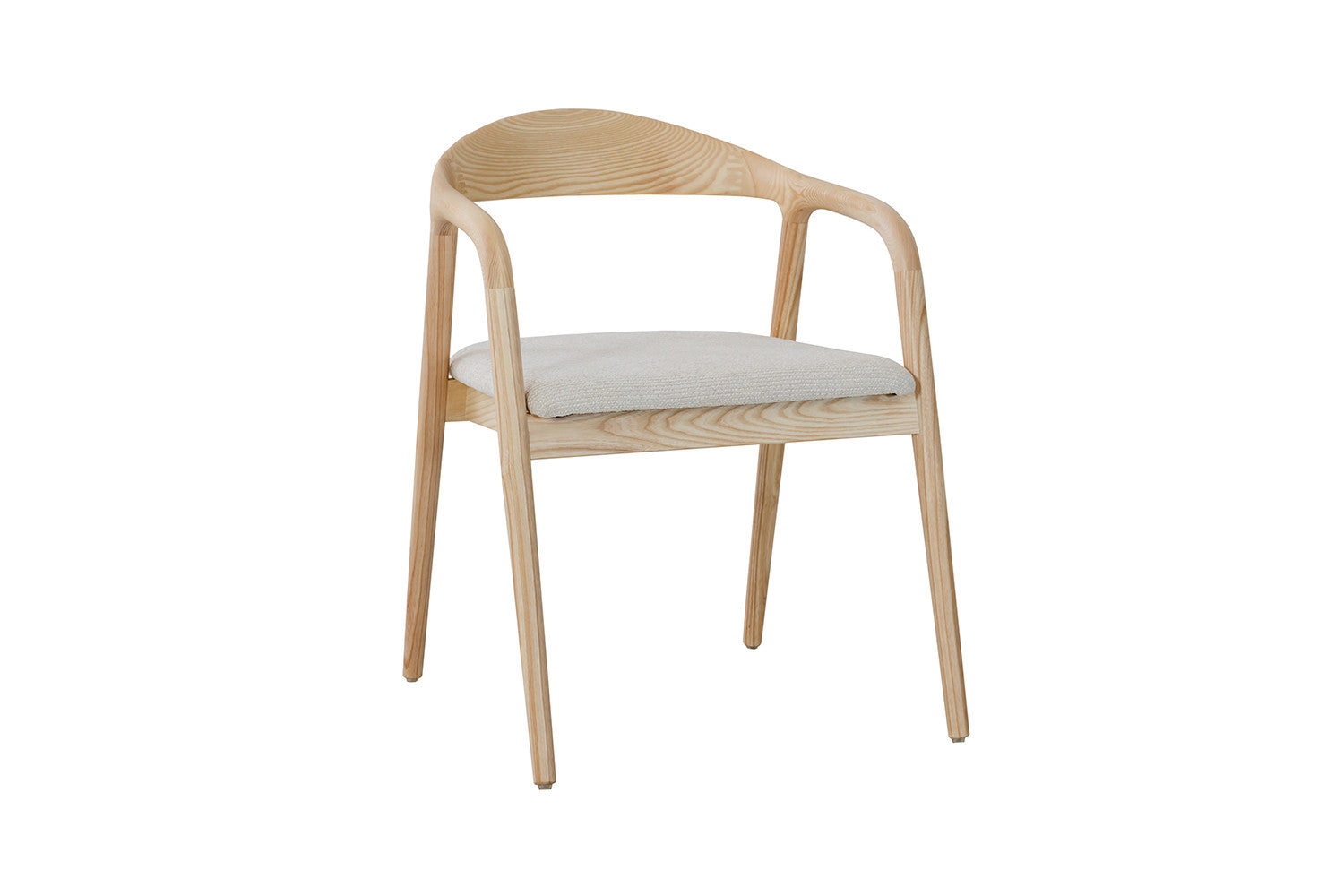 NEW - Chair 'Claire' Ash Wood Natural Fabric Ote Milan 103 Beige