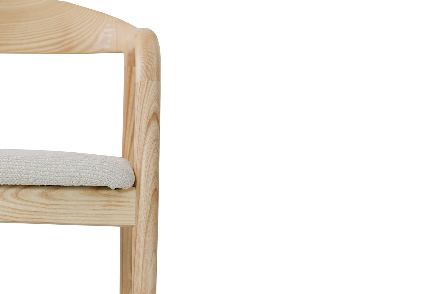NEW - Chair 'Claire' Ash Wood Natural Fabric Ote Milan 103 Beige