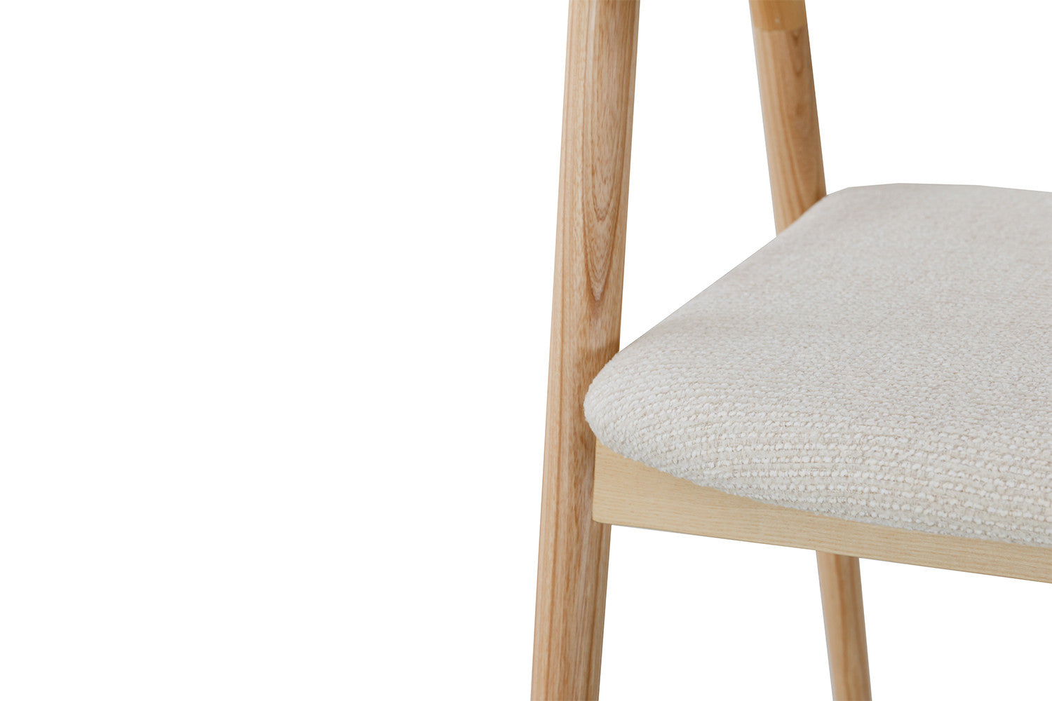 NEW - Chair 'Claire' Ash Wood Natural Fabric Ote Milan 103 Beige