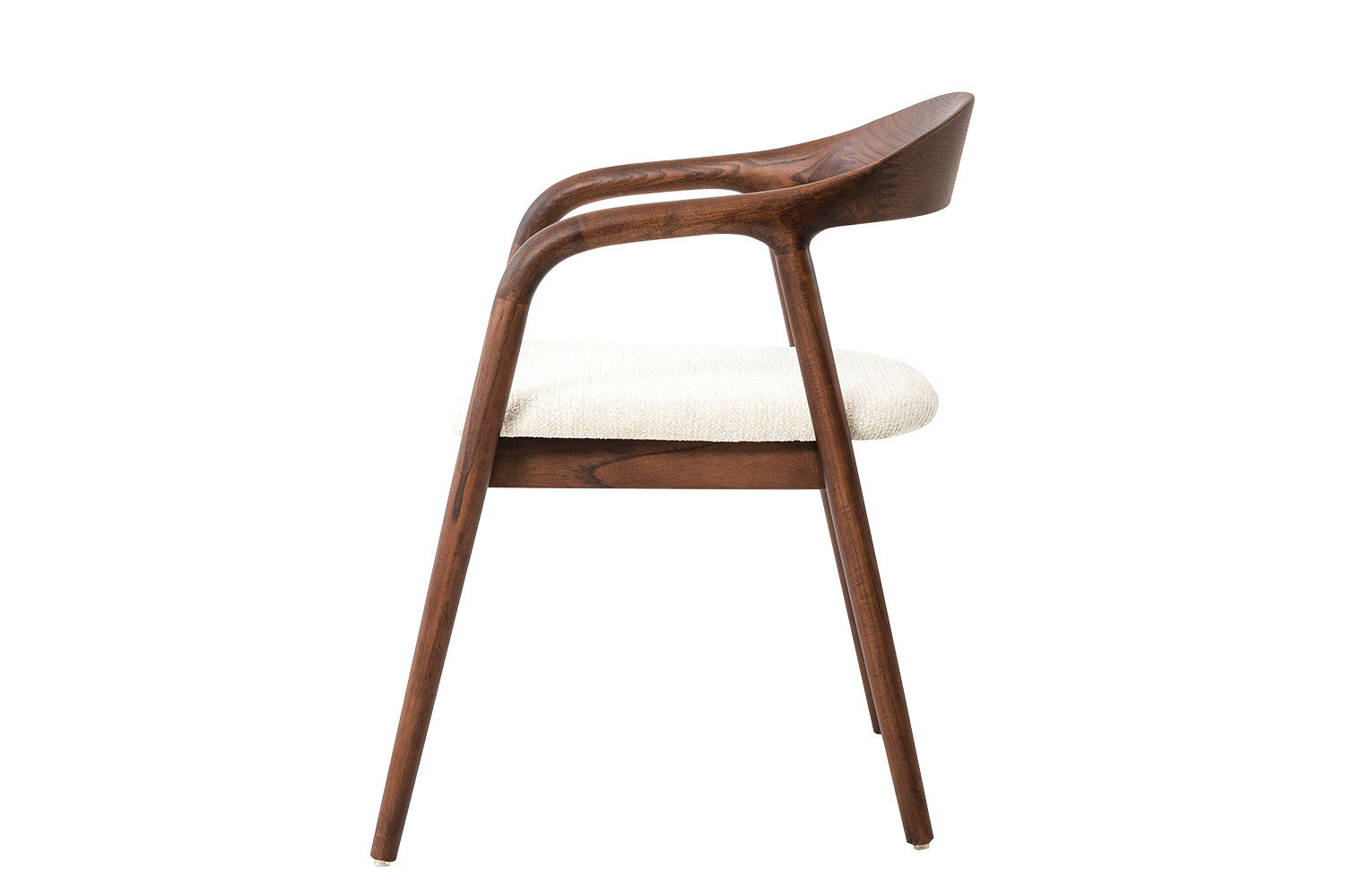 NEW - Chair 'Claire' Ash Wood Walnut Fabric Ote Milan 103 Beige
