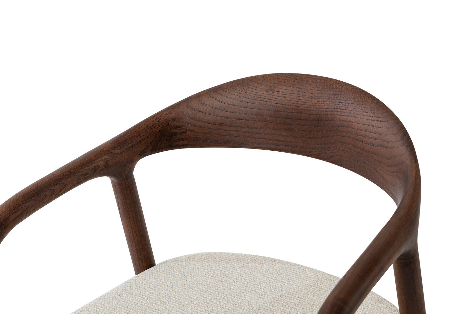 NEW - Chair 'Claire' Ash Wood Walnut Fabric Ote Milan 103 Beige