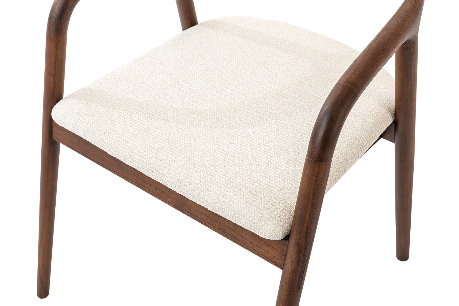 NEW - Chair 'Claire' Ash Wood Walnut Fabric Ote Milan 103 Beige