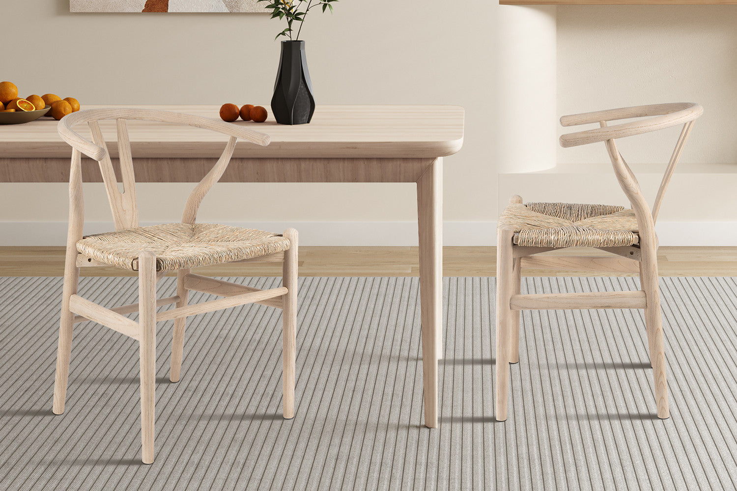 NEW - Chair 'Bart' Elm Wood with woven seat