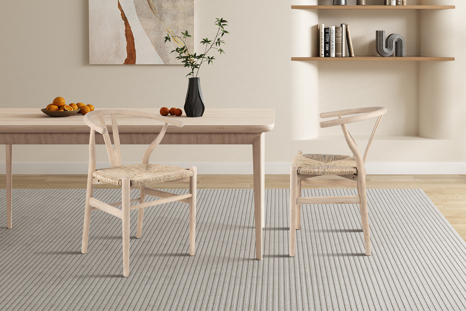 NEW - Chair 'Bart' Elm Wood with woven seat