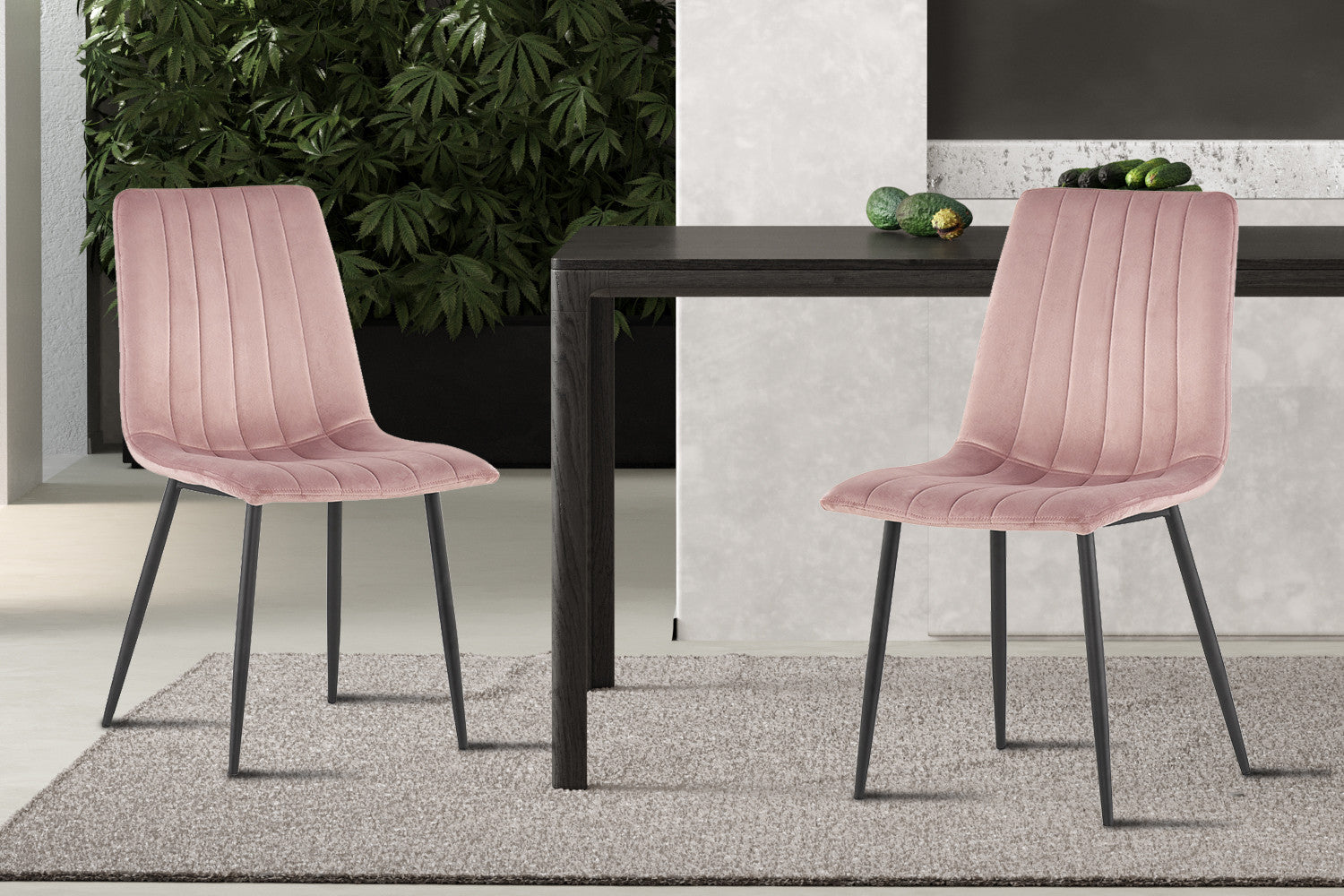 Stoel 'Willis' Fluweel Roze