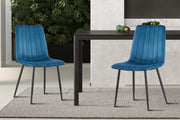 Chair 'Willis' Velvet Blue