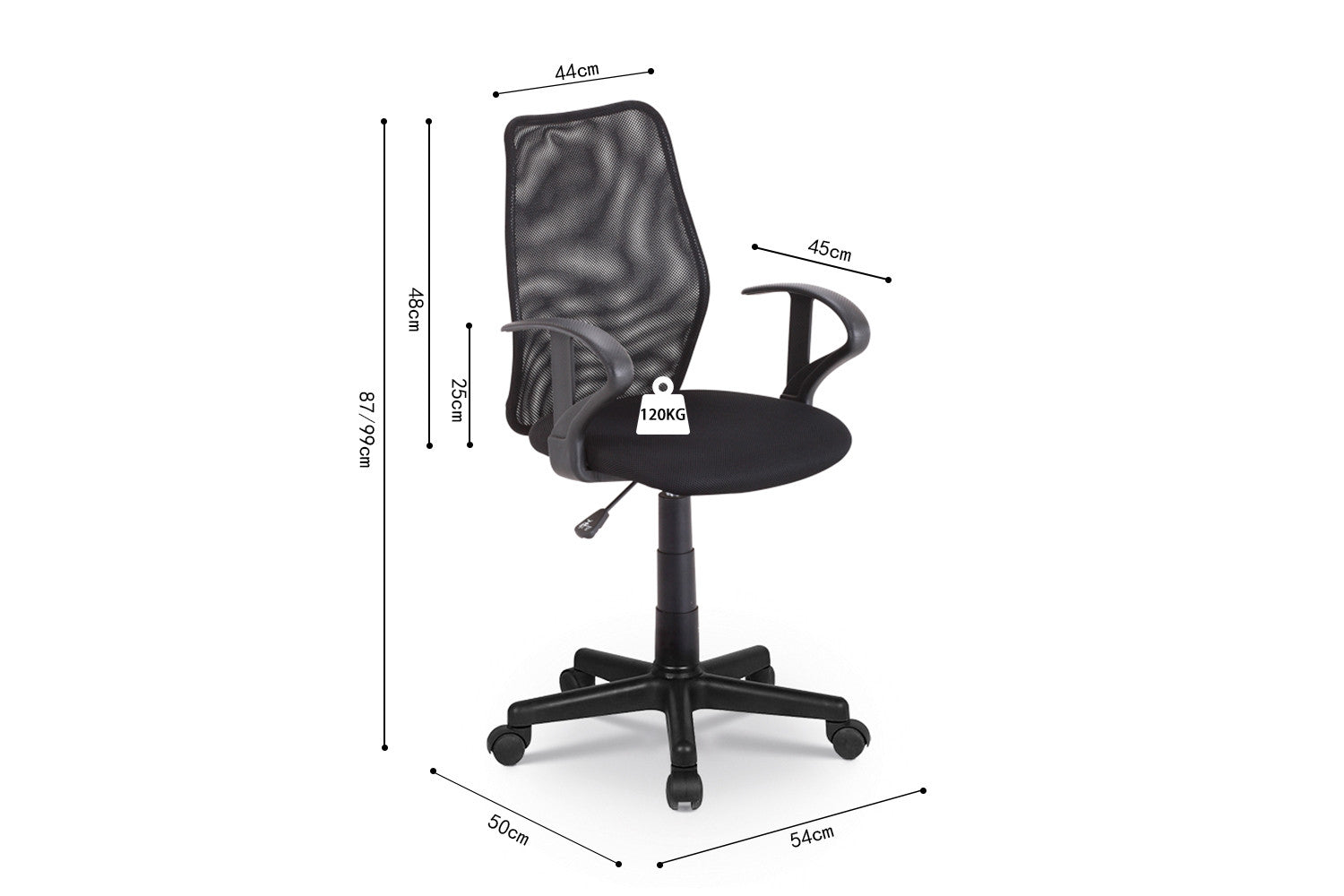 Office chair 'Job' Mesh Black