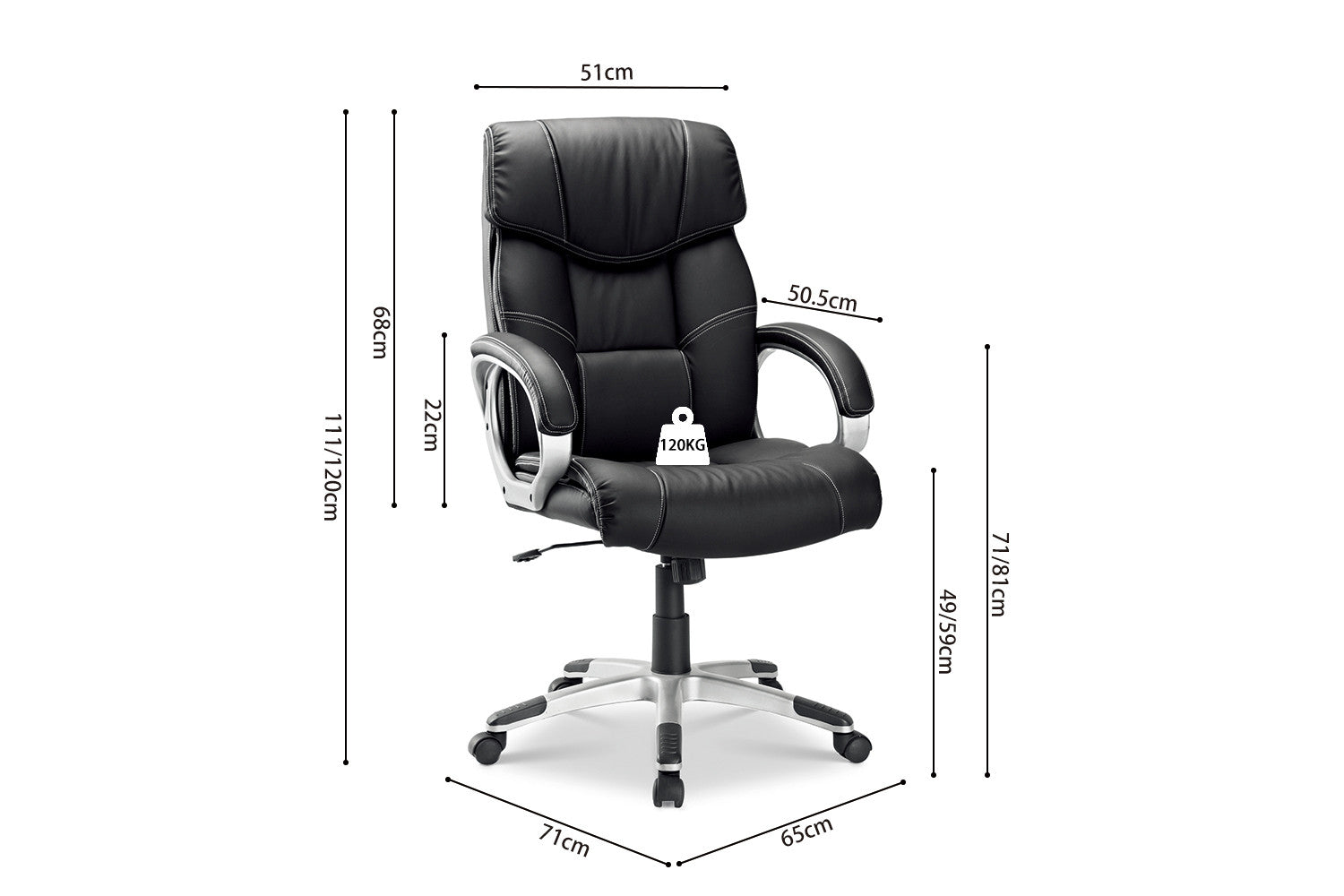 Office chair 'Dali' PU Black