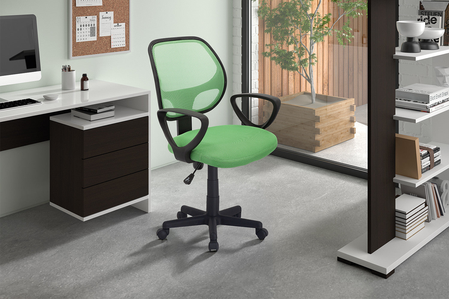 Bureaustoel 'Hippa' Mesh Lime